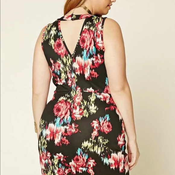 Forever 21 Plus Size Dress with mesh insert - Picture 2 of 6